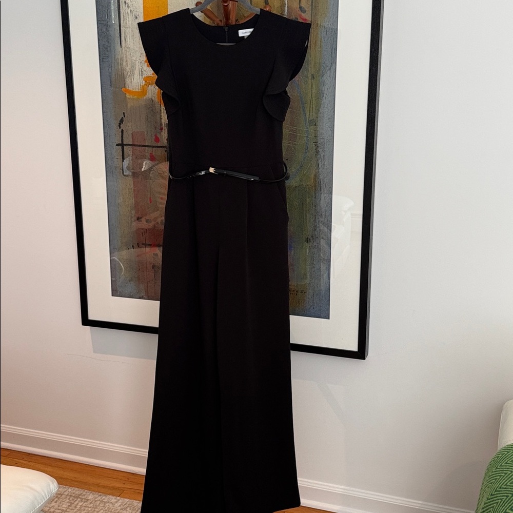 Calvin Klein Women’s Formal Jumpsuit with Belt